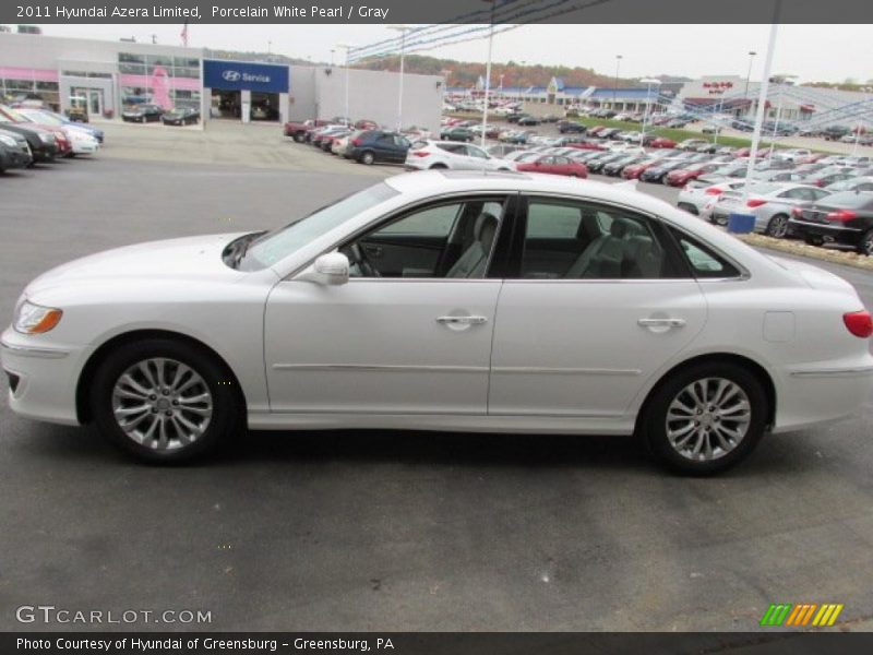 Porcelain White Pearl / Gray 2011 Hyundai Azera Limited