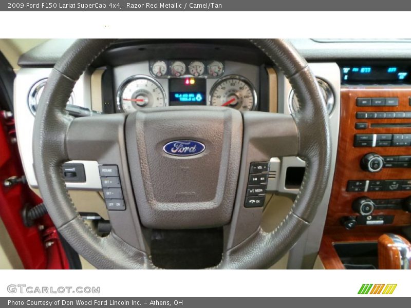 Razor Red Metallic / Camel/Tan 2009 Ford F150 Lariat SuperCab 4x4
