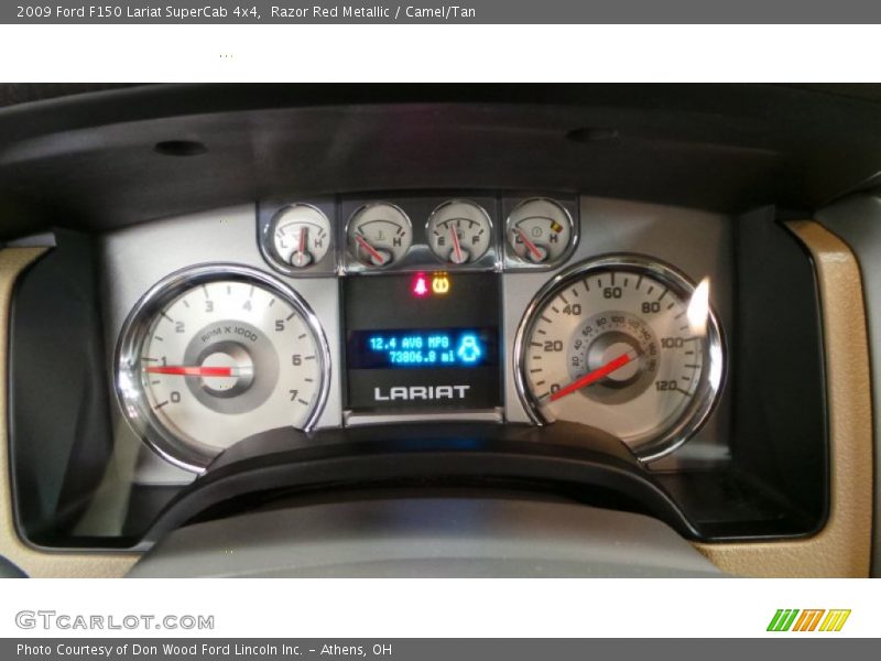 Razor Red Metallic / Camel/Tan 2009 Ford F150 Lariat SuperCab 4x4