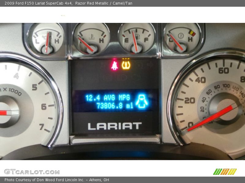 Razor Red Metallic / Camel/Tan 2009 Ford F150 Lariat SuperCab 4x4