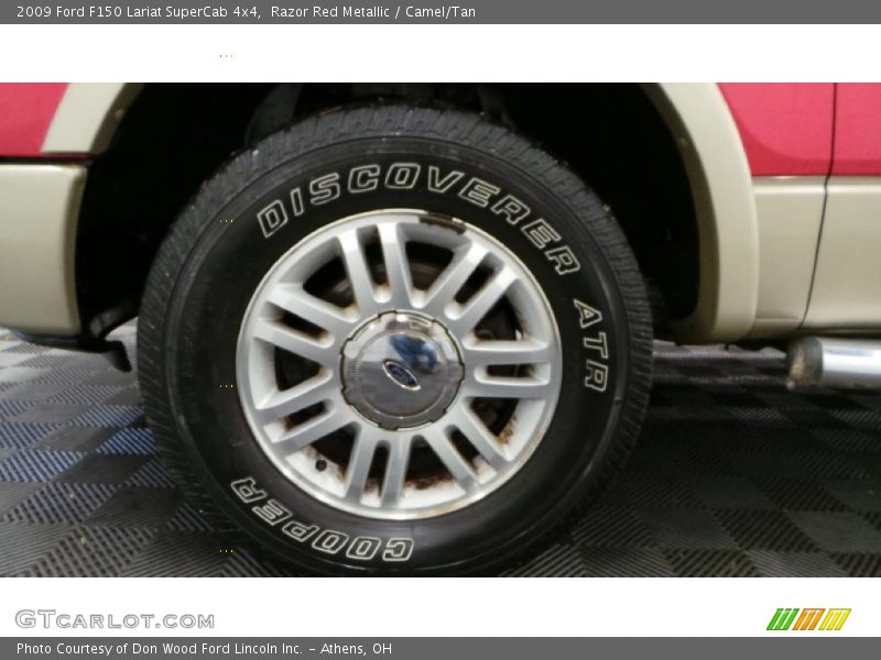 Razor Red Metallic / Camel/Tan 2009 Ford F150 Lariat SuperCab 4x4