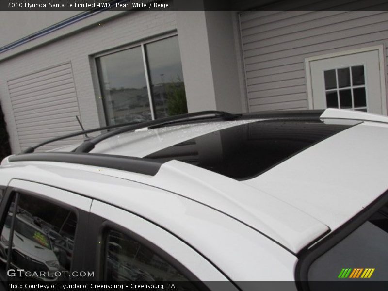 Pearl White / Beige 2010 Hyundai Santa Fe Limited 4WD