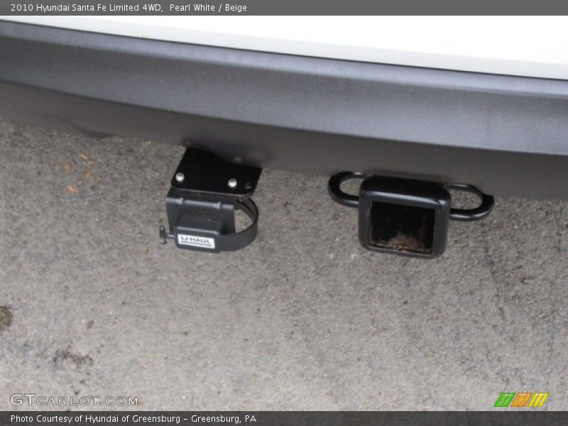 Pearl White / Beige 2010 Hyundai Santa Fe Limited 4WD