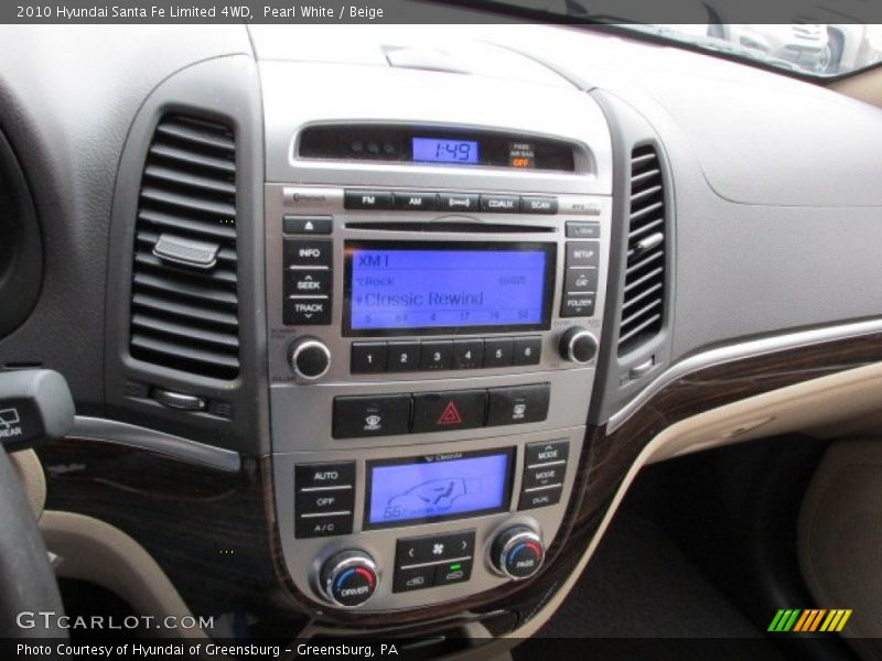 Pearl White / Beige 2010 Hyundai Santa Fe Limited 4WD