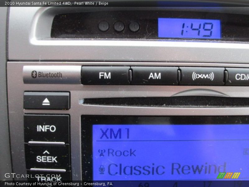 Pearl White / Beige 2010 Hyundai Santa Fe Limited 4WD