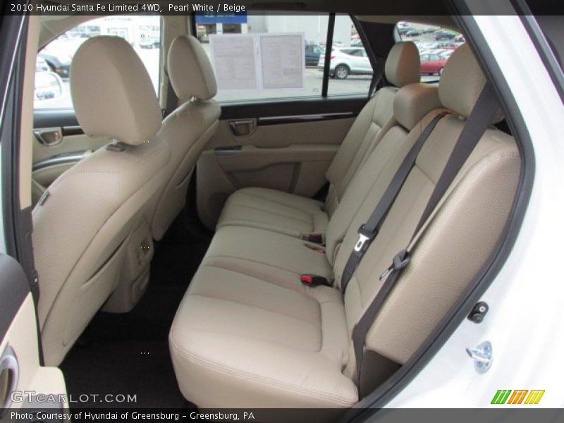 Pearl White / Beige 2010 Hyundai Santa Fe Limited 4WD