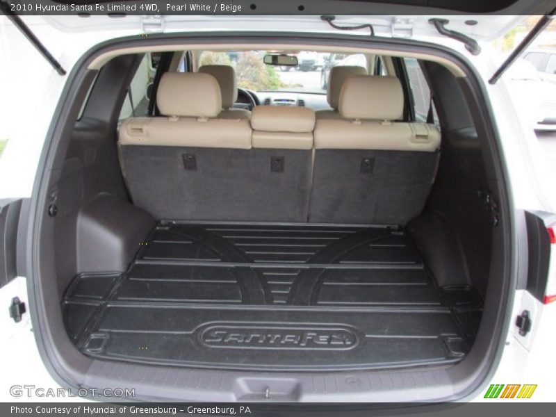 Pearl White / Beige 2010 Hyundai Santa Fe Limited 4WD