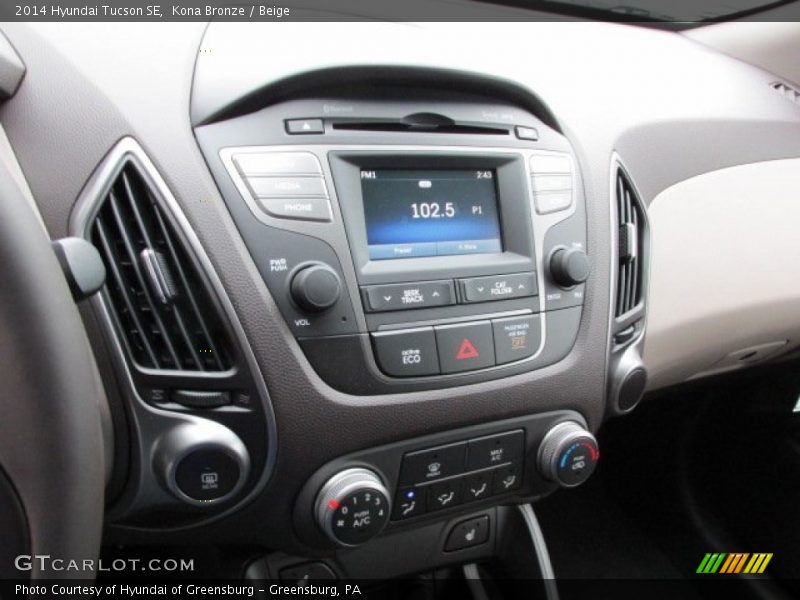 Kona Bronze / Beige 2014 Hyundai Tucson SE