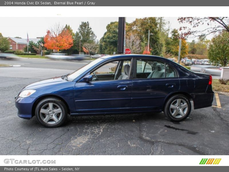 Eternal Blue Pearl / Gray 2004 Honda Civic EX Sedan