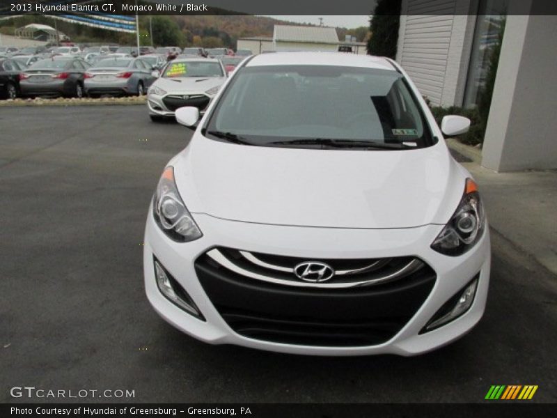 Monaco White / Black 2013 Hyundai Elantra GT