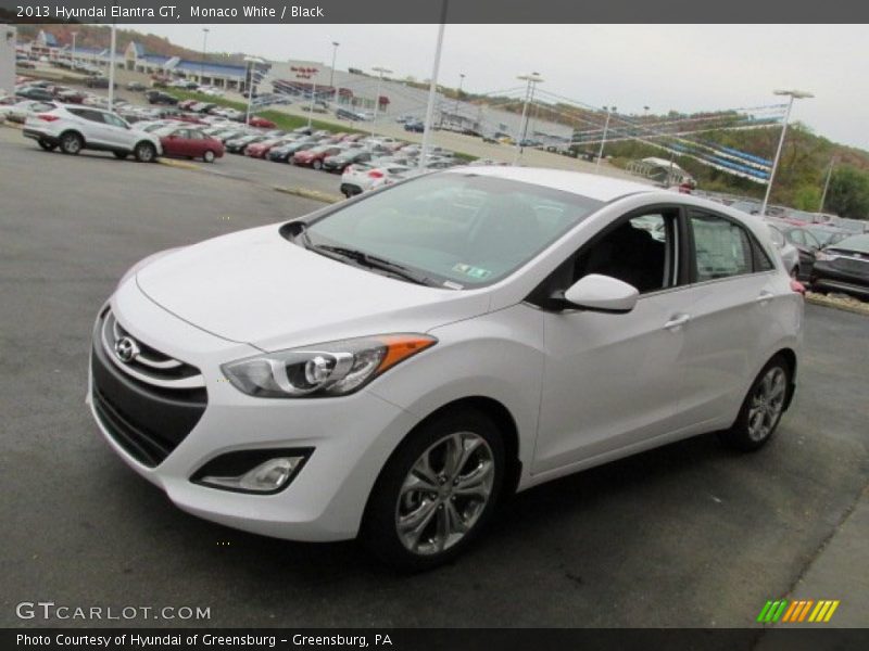 Monaco White / Black 2013 Hyundai Elantra GT