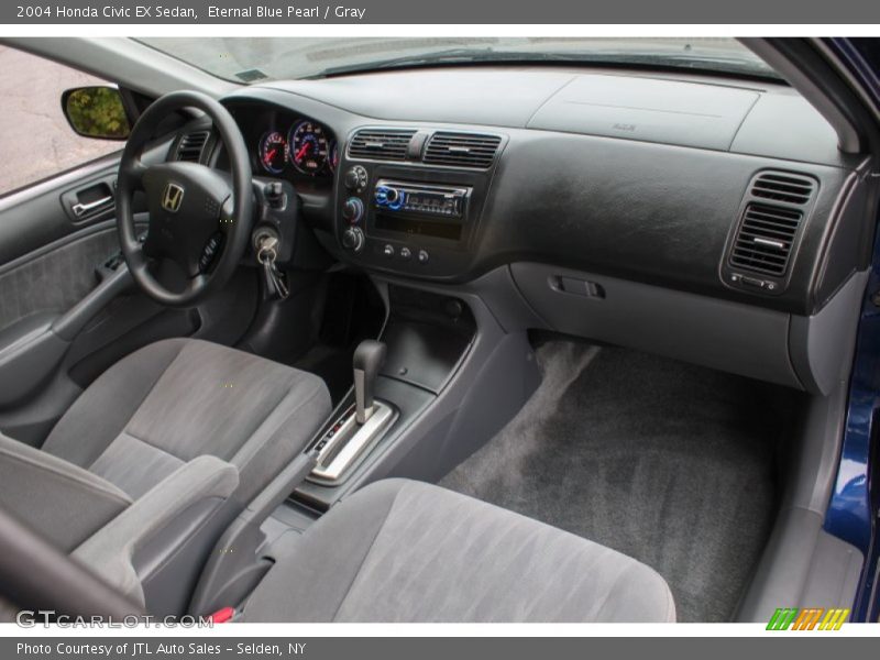 Eternal Blue Pearl / Gray 2004 Honda Civic EX Sedan