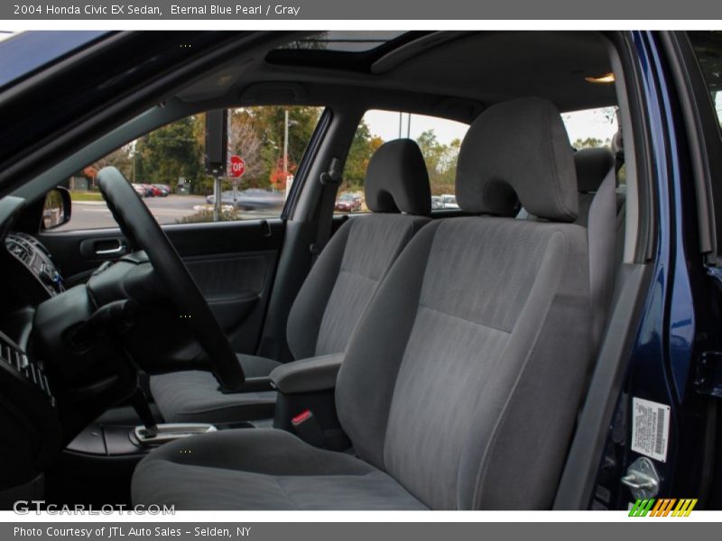 Eternal Blue Pearl / Gray 2004 Honda Civic EX Sedan