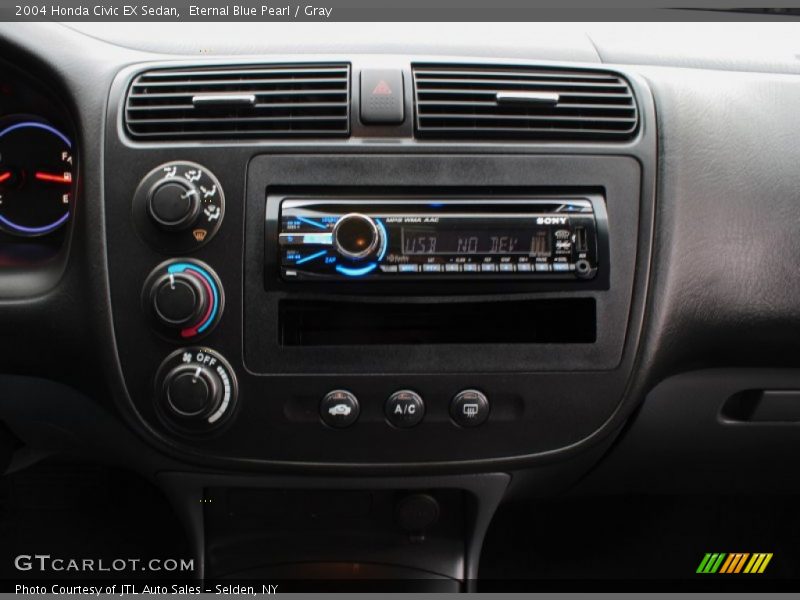 Eternal Blue Pearl / Gray 2004 Honda Civic EX Sedan