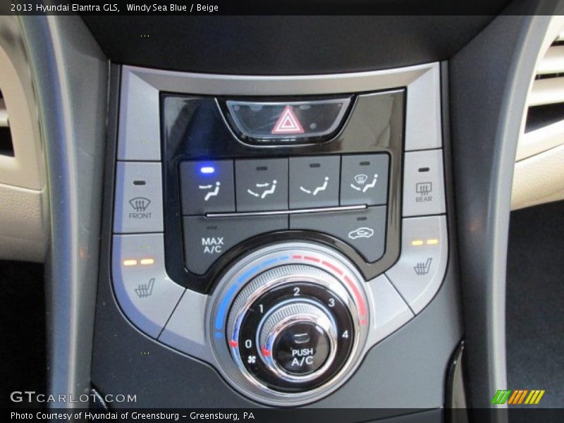 Windy Sea Blue / Beige 2013 Hyundai Elantra GLS