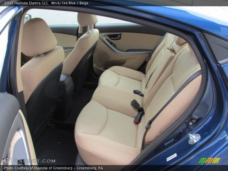 Windy Sea Blue / Beige 2013 Hyundai Elantra GLS