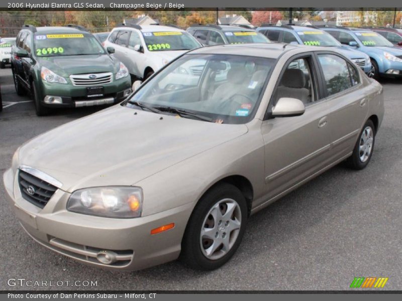 Champagne Beige / Beige 2006 Hyundai Elantra GLS Sedan