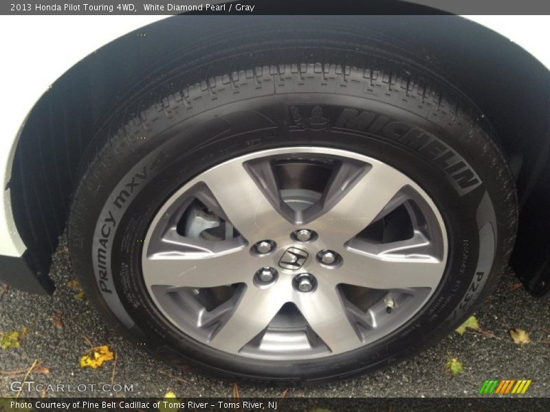 White Diamond Pearl / Gray 2013 Honda Pilot Touring 4WD