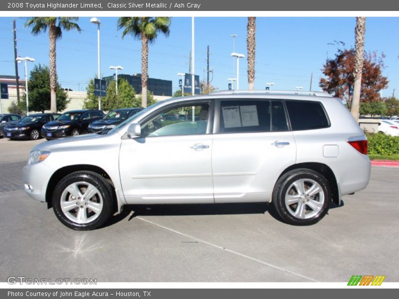 Classic Silver Metallic / Ash Gray 2008 Toyota Highlander Limited
