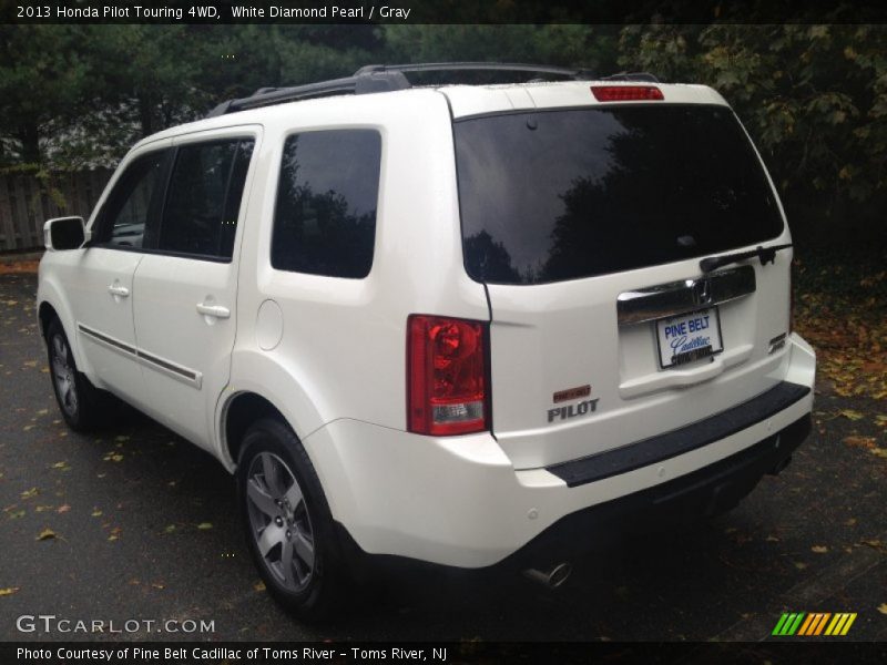 White Diamond Pearl / Gray 2013 Honda Pilot Touring 4WD