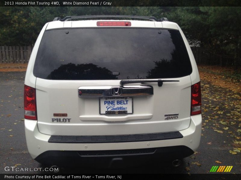White Diamond Pearl / Gray 2013 Honda Pilot Touring 4WD