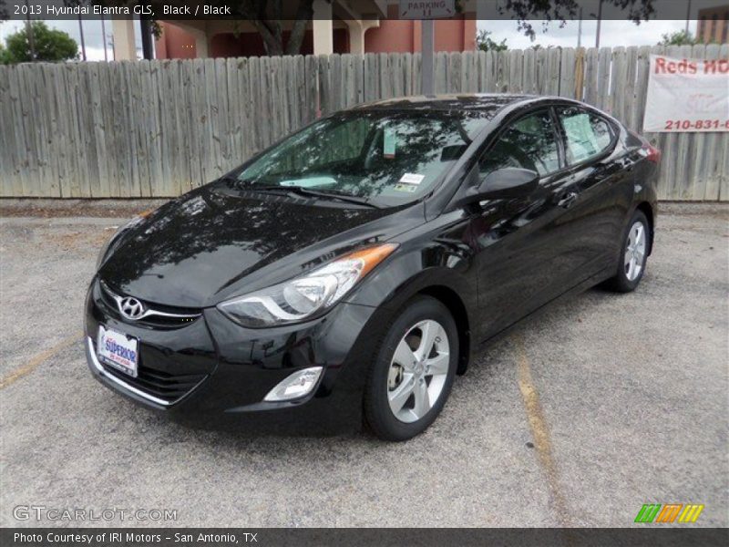 Black / Black 2013 Hyundai Elantra GLS