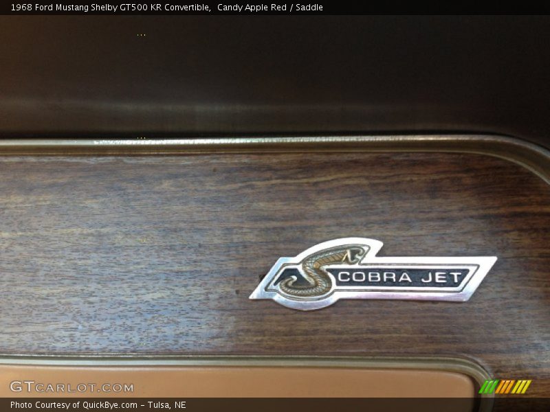 Candy Apple Red / Saddle 1968 Ford Mustang Shelby GT500 KR Convertible