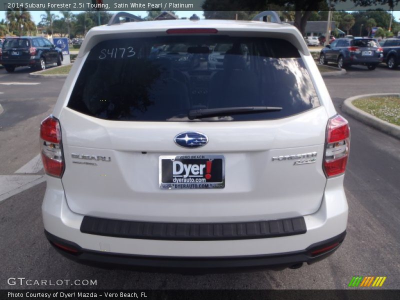 Satin White Pearl / Platinum 2014 Subaru Forester 2.5i Touring