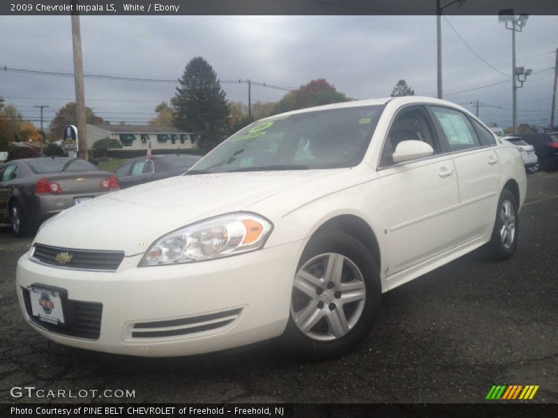 White / Ebony 2009 Chevrolet Impala LS