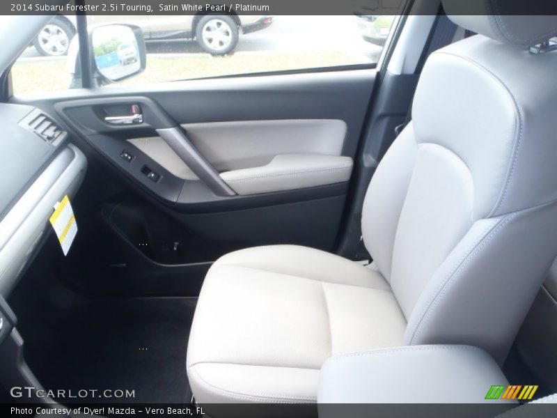 Satin White Pearl / Platinum 2014 Subaru Forester 2.5i Touring