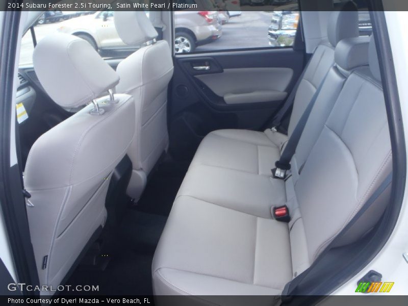 Satin White Pearl / Platinum 2014 Subaru Forester 2.5i Touring