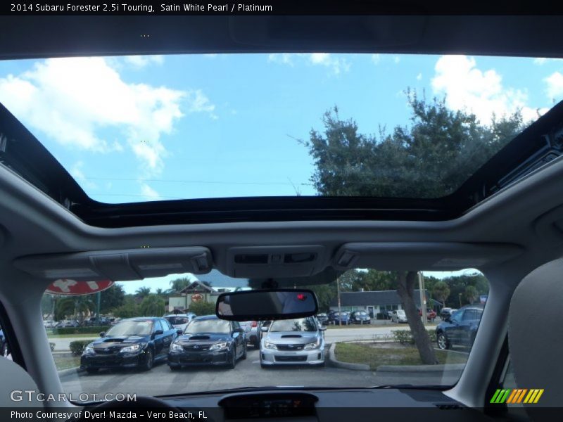 Satin White Pearl / Platinum 2014 Subaru Forester 2.5i Touring