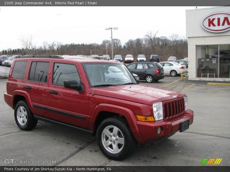 Inferno Red Pearl / Khaki 2006 Jeep Commander 4x4