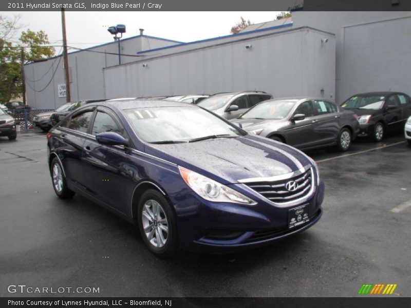 Indigo Blue Pearl / Gray 2011 Hyundai Sonata GLS