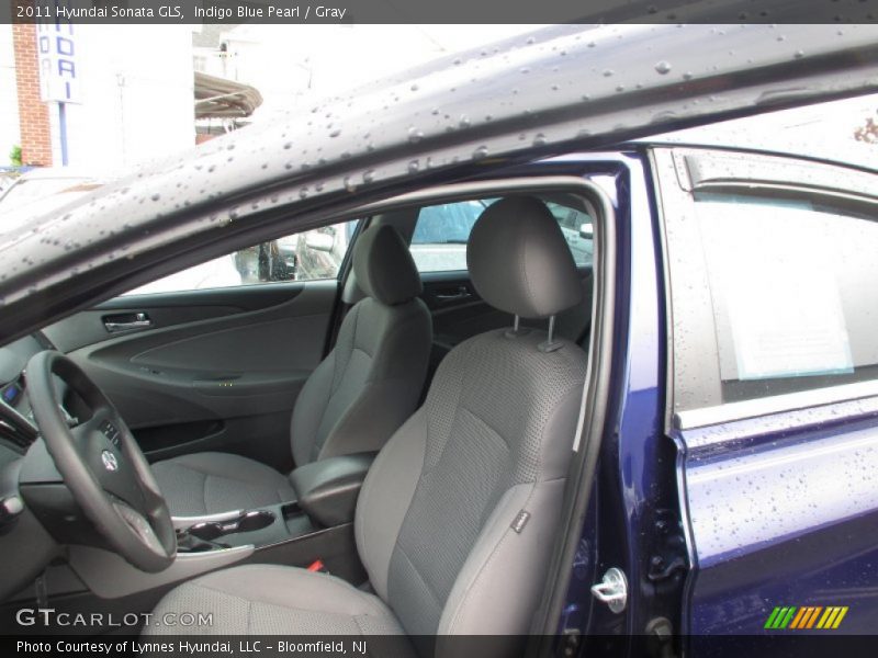 Indigo Blue Pearl / Gray 2011 Hyundai Sonata GLS