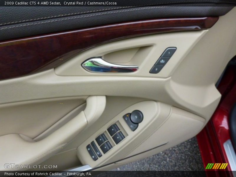 Crystal Red / Cashmere/Cocoa 2009 Cadillac CTS 4 AWD Sedan