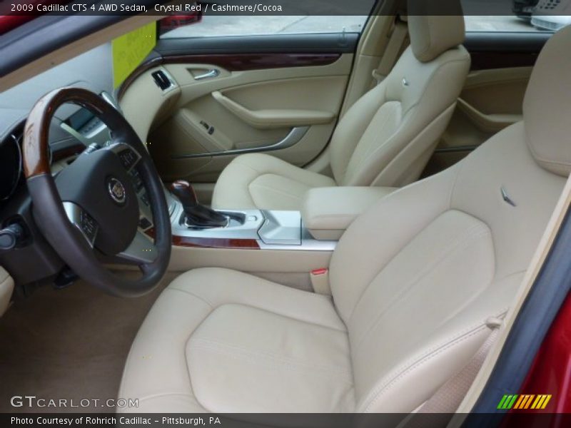 Crystal Red / Cashmere/Cocoa 2009 Cadillac CTS 4 AWD Sedan
