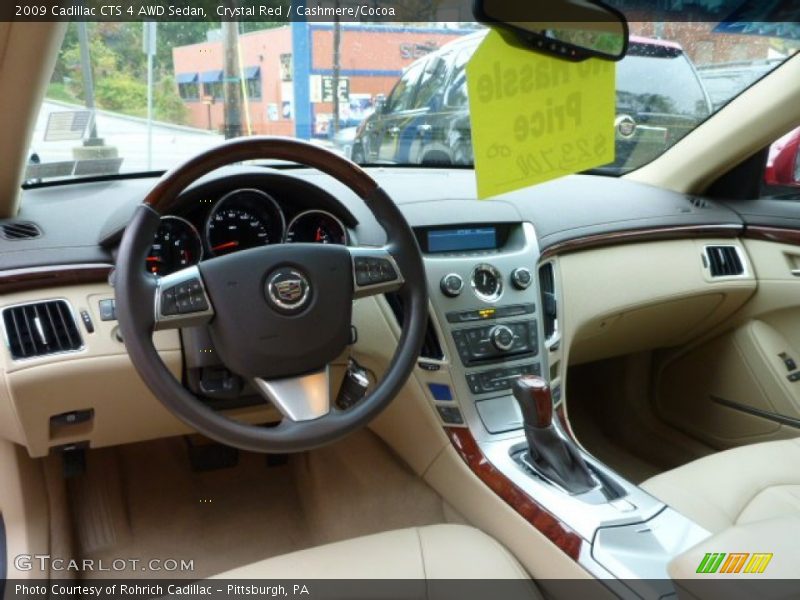 Crystal Red / Cashmere/Cocoa 2009 Cadillac CTS 4 AWD Sedan