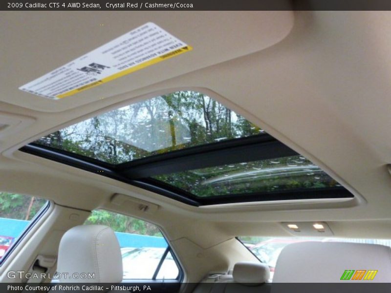 Crystal Red / Cashmere/Cocoa 2009 Cadillac CTS 4 AWD Sedan