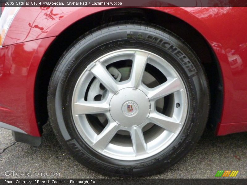 Crystal Red / Cashmere/Cocoa 2009 Cadillac CTS 4 AWD Sedan