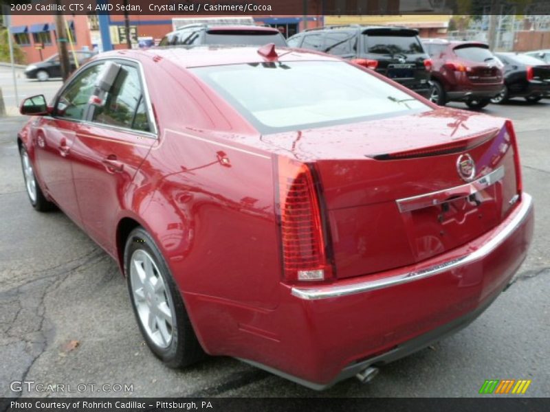 Crystal Red / Cashmere/Cocoa 2009 Cadillac CTS 4 AWD Sedan