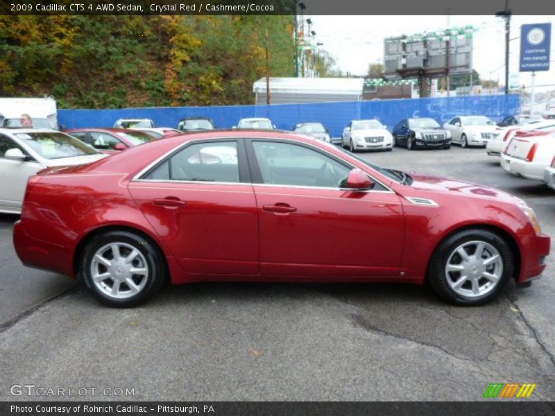 Crystal Red / Cashmere/Cocoa 2009 Cadillac CTS 4 AWD Sedan