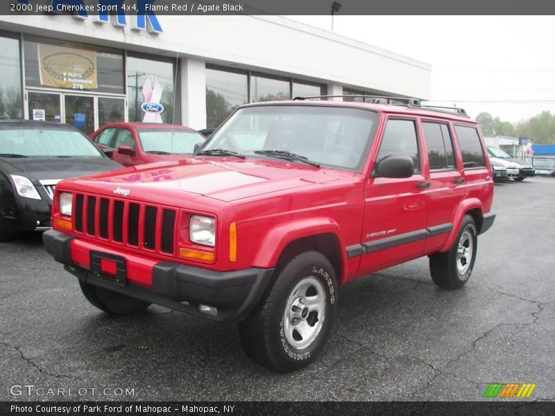 Flame Red / Agate Black 2000 Jeep Cherokee Sport 4x4