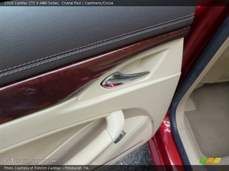 Crystal Red / Cashmere/Cocoa 2009 Cadillac CTS 4 AWD Sedan