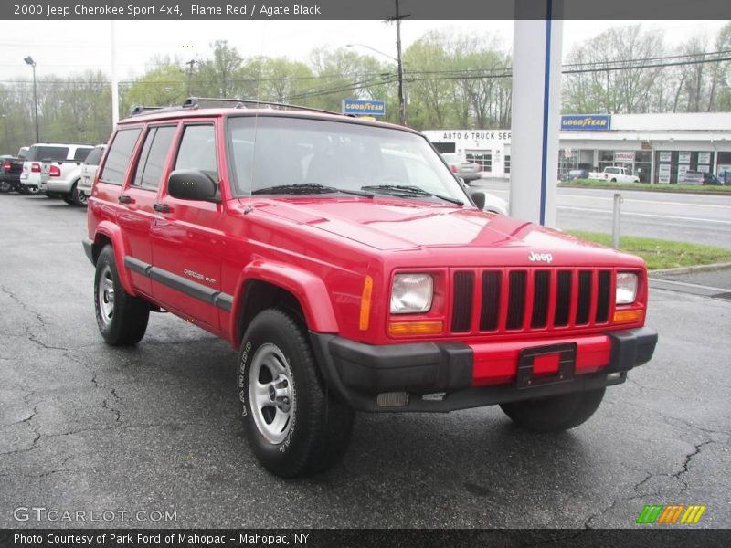 Flame Red / Agate Black 2000 Jeep Cherokee Sport 4x4