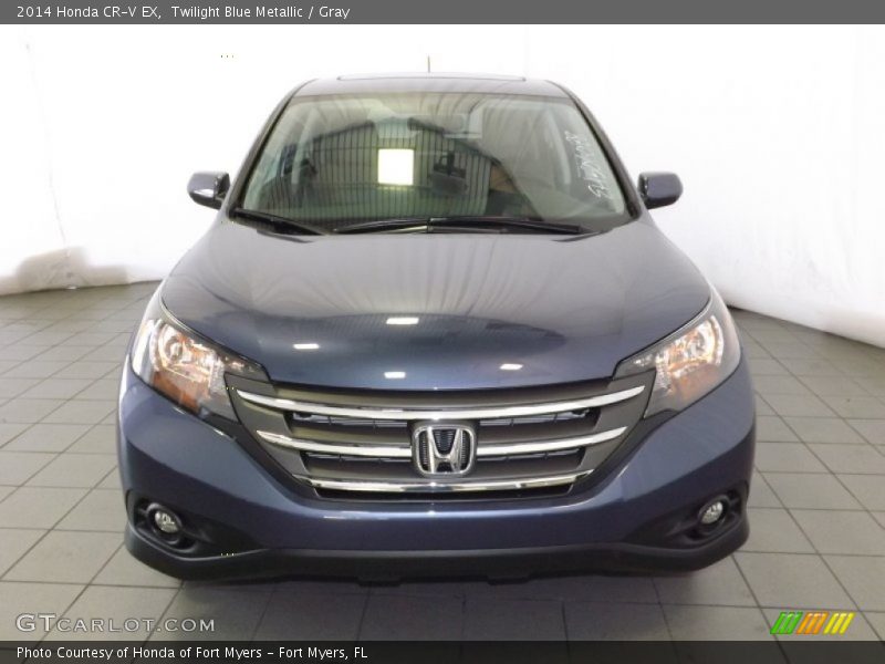 Twilight Blue Metallic / Gray 2014 Honda CR-V EX