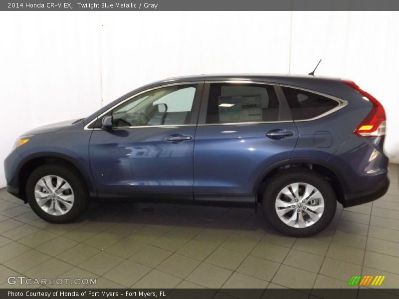 Twilight Blue Metallic / Gray 2014 Honda CR-V EX