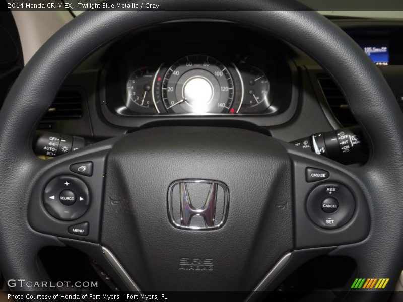 Twilight Blue Metallic / Gray 2014 Honda CR-V EX