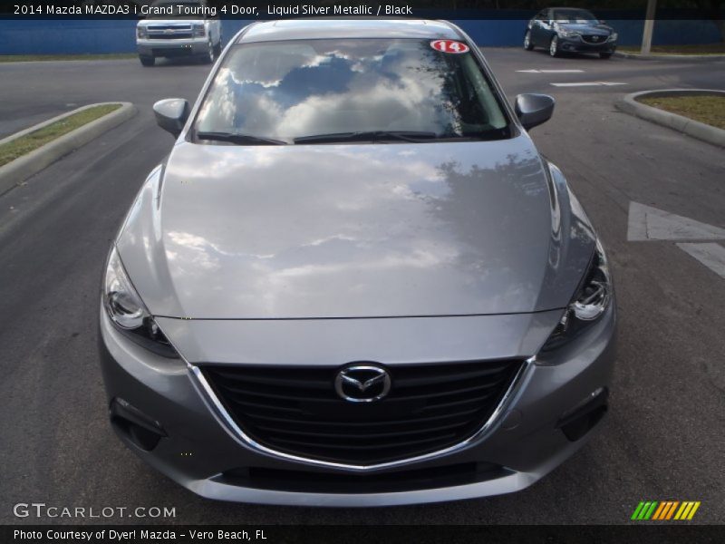 Liquid Silver Metallic / Black 2014 Mazda MAZDA3 i Grand Touring 4 Door