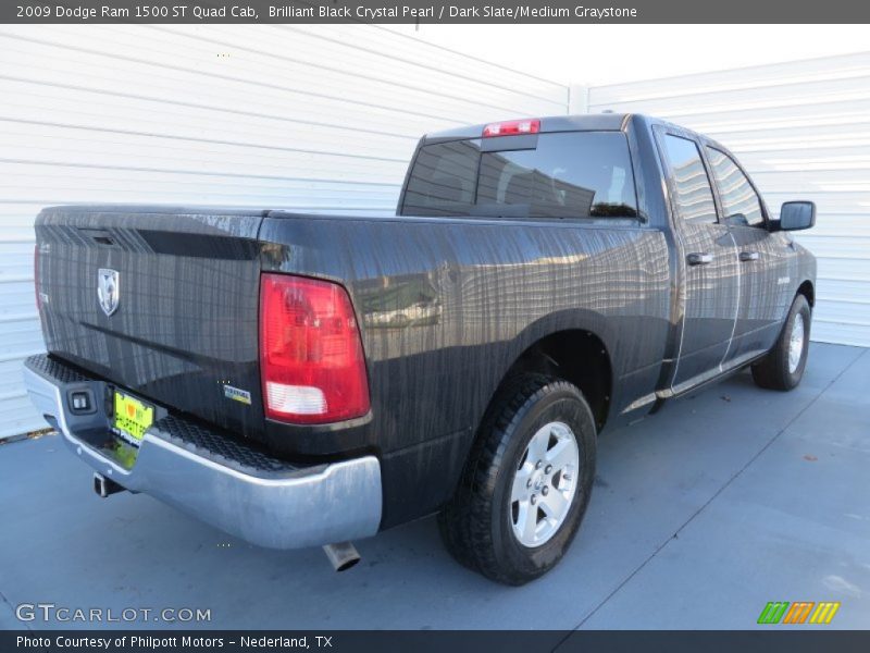 Brilliant Black Crystal Pearl / Dark Slate/Medium Graystone 2009 Dodge Ram 1500 ST Quad Cab